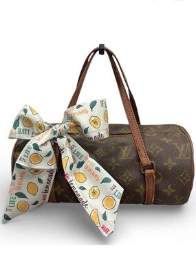 Louis Vuitton Monogram Leather Papillon 26 Satchel with Twilly